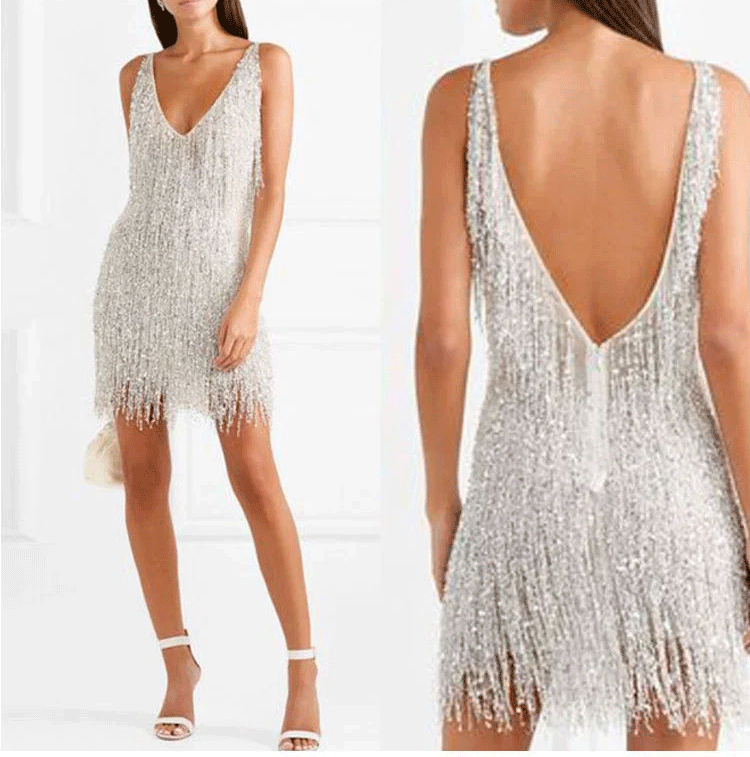 Variant image for Kvinders Slip-Kjole Sort V-Ausschnitt Letvægts Økologisk Stof-25