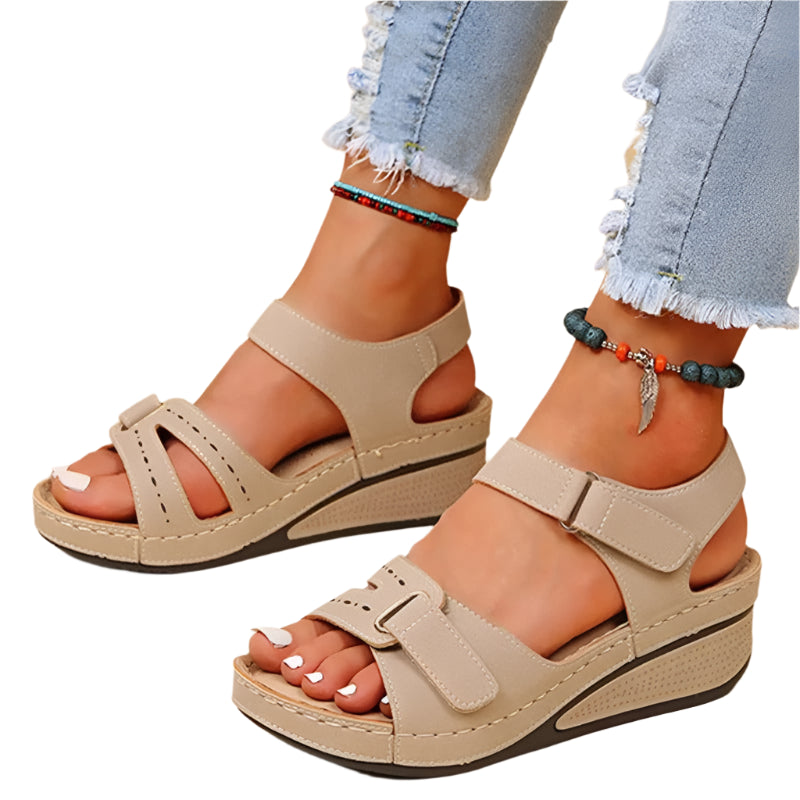 Variant image for Dame Sandaler Blå Komfortabel Orthopædisk Læder-46