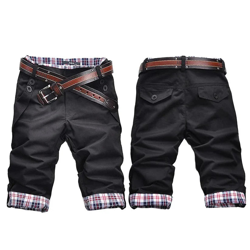 Herre Cargo Shorts Praktisk Design 100% Bomuld-2