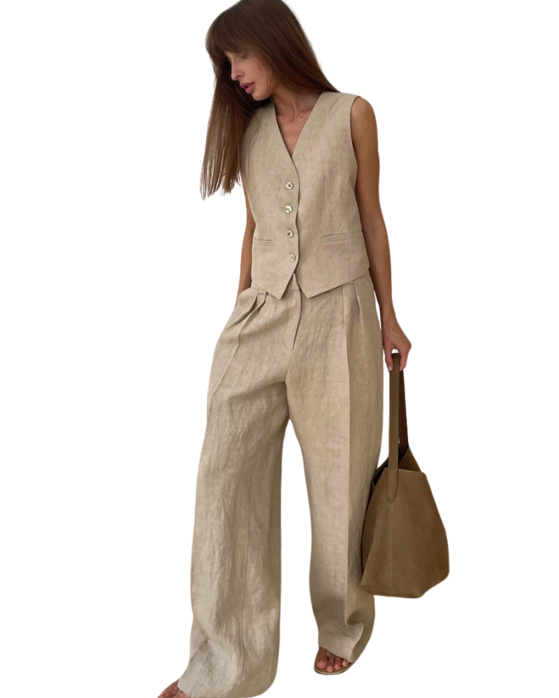 Tidløst sæt med vest og bukser