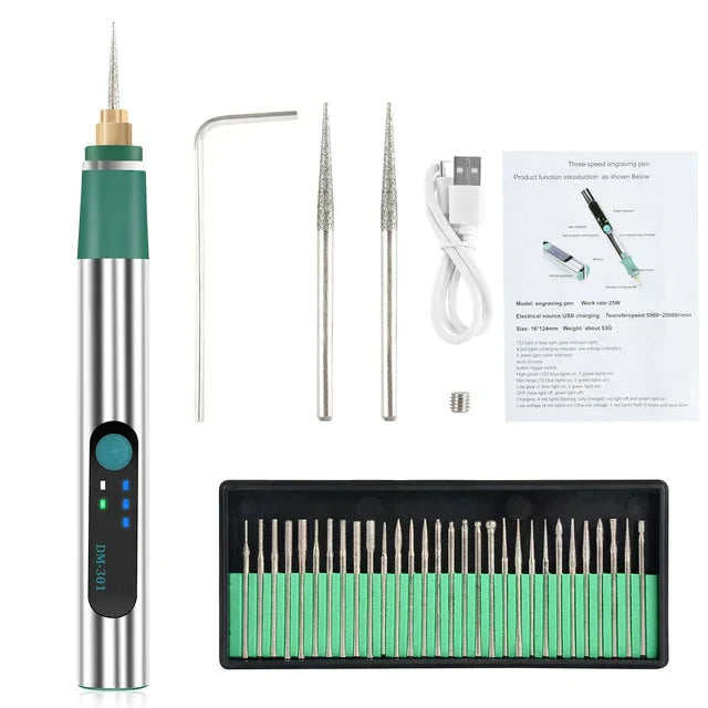 Bærbar Graveringsværktøj Multifunktionel Præcision Metal Plast-1