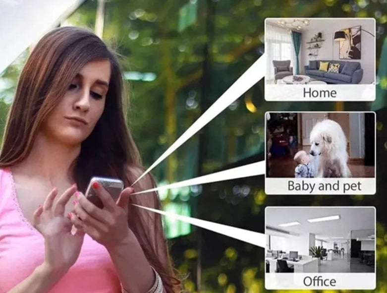 Kompakt Mini Sikkerhedskamera 1080P HD Hvid Plast Med Nattevision-4