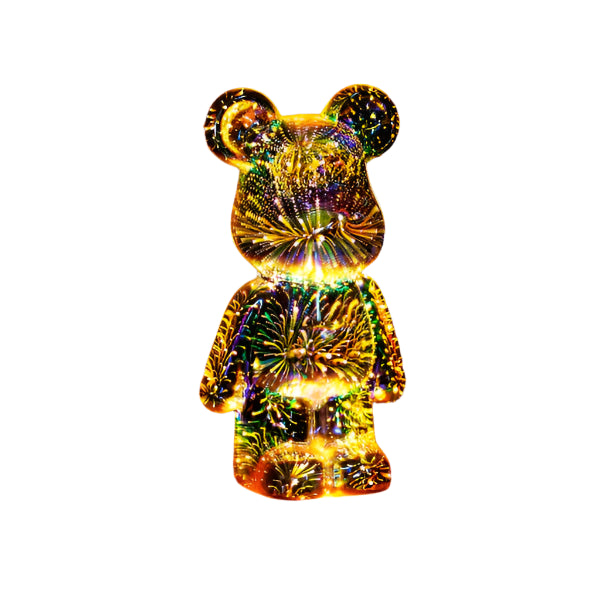 Børns Lampe Multifarvet 3D Effekt Plast Teddybjørn-1
