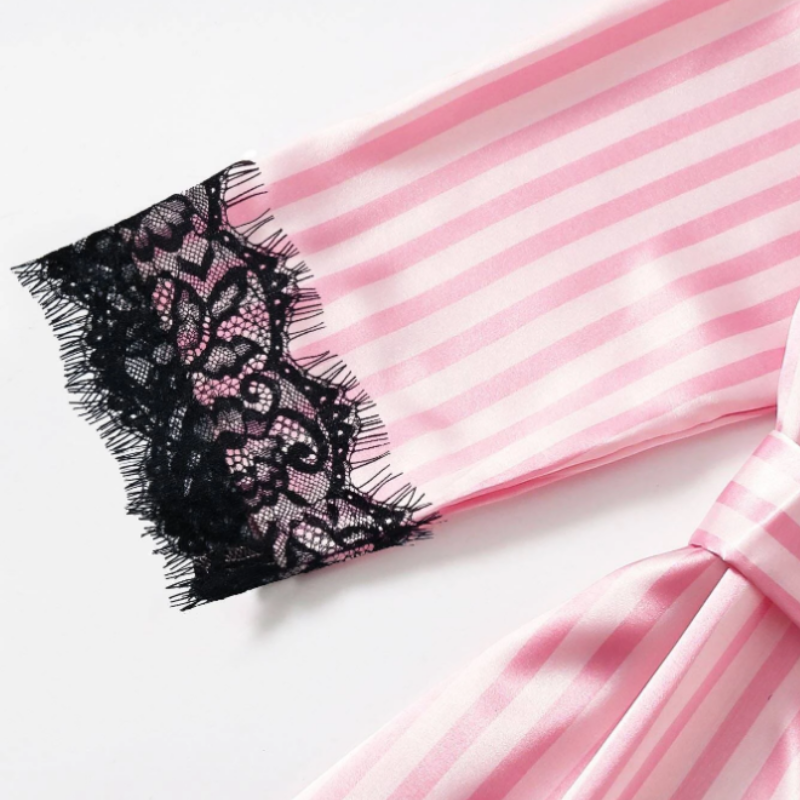 Kvinders 4-i-1 satin blonde nattøj