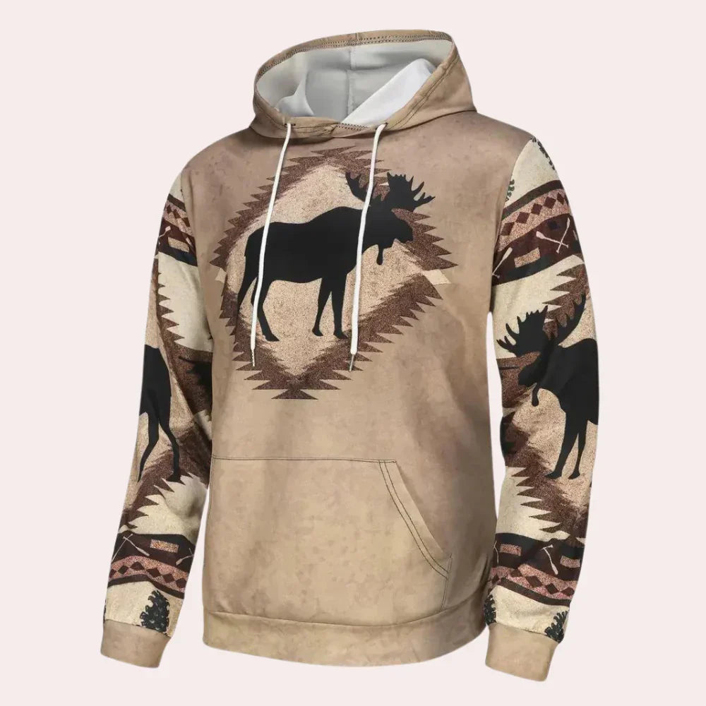 Hoodies Mænd Casual Blød 100% Bomuld Hættetrøje-5