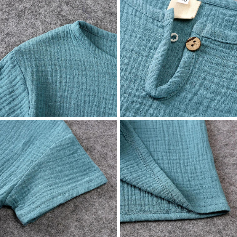 Åndbart T-shirt-shorts-sæt til børn