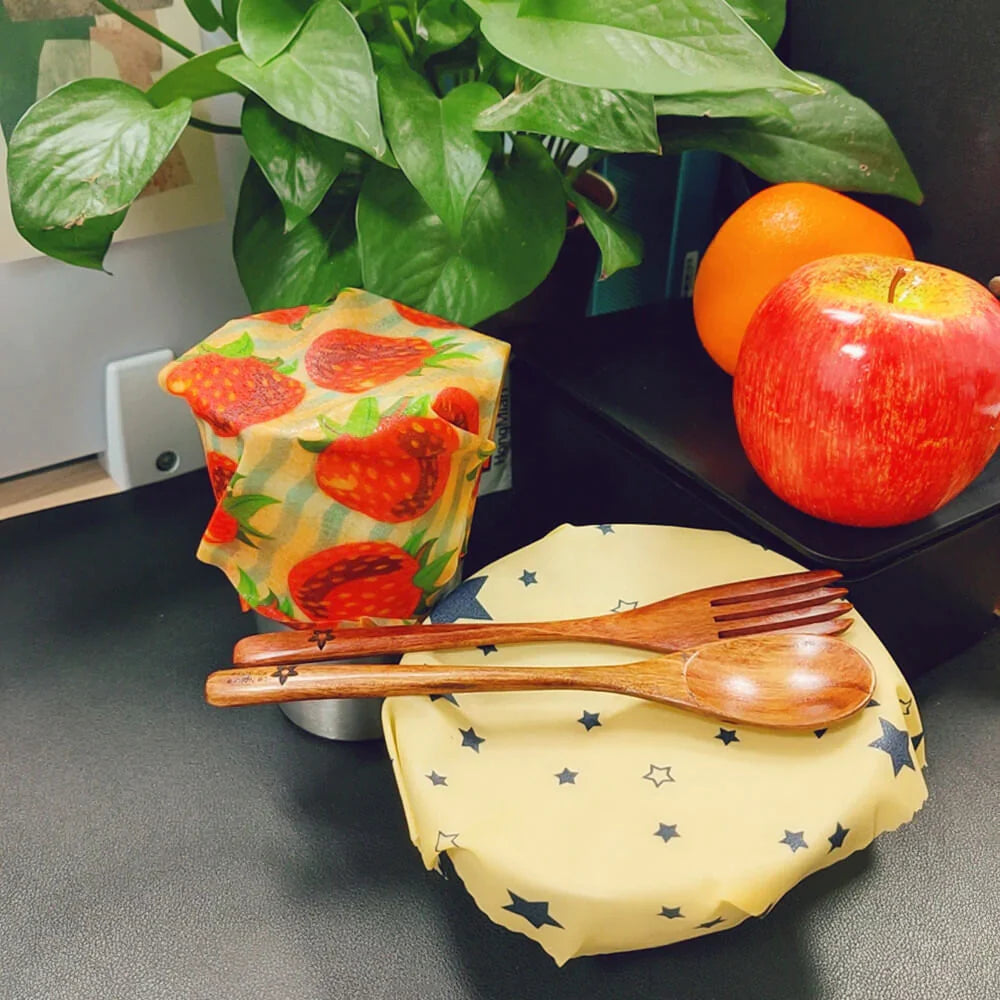 Beeswax Food Indpakning - Sæt med 3