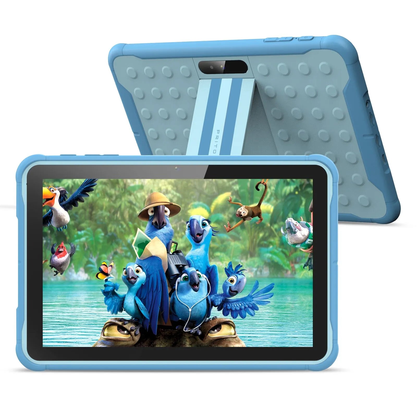 Børns 10 Tommer Tablet Android 13 med Quad Core Processor og 64GB Lagerplads 0