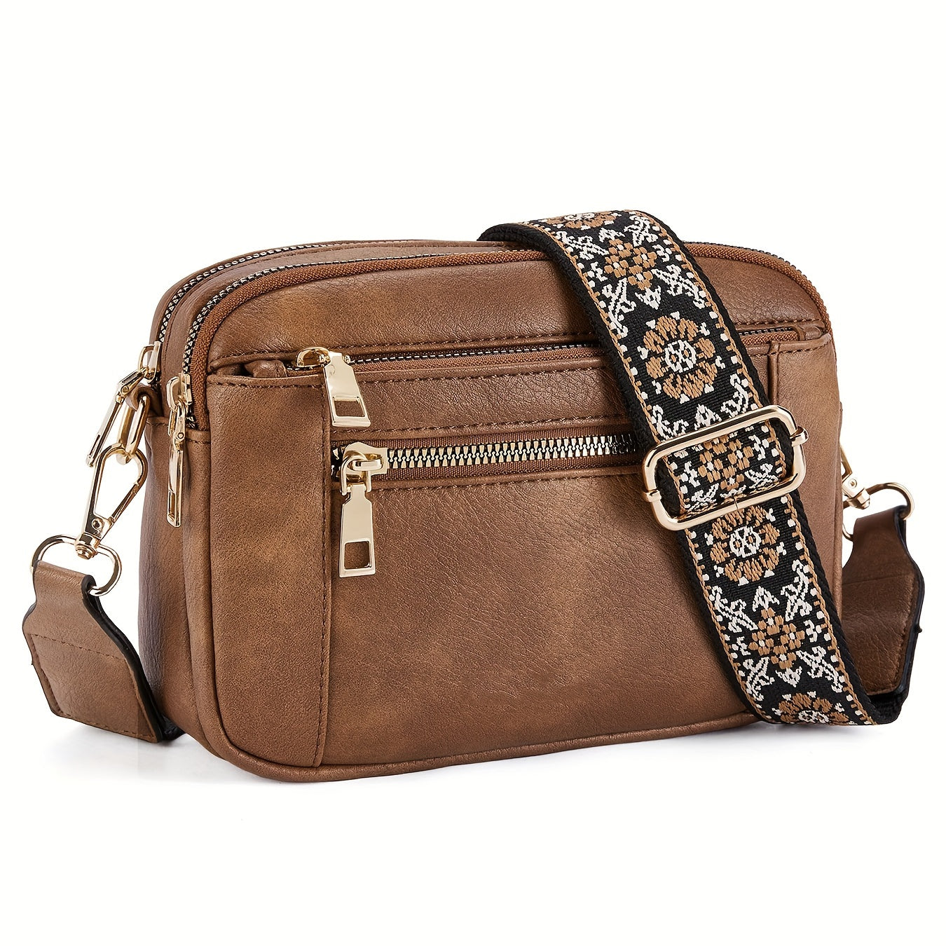 Dame Crossbody Taske Boho-Chic Vegansk Læder 0