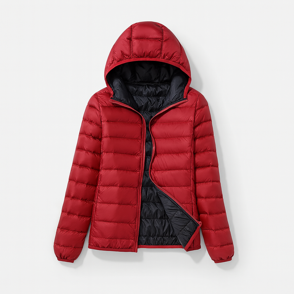 Dame Hættejakke Vinterstil 5