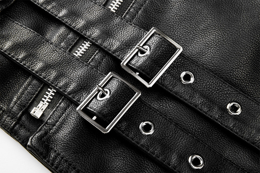 Dame Læderjakke Tabloid Stil Moderne Snit 2