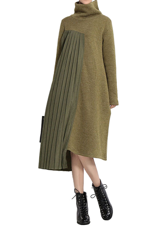 Dame Strikkjole Med Patchwork Design Moderne Stil 0