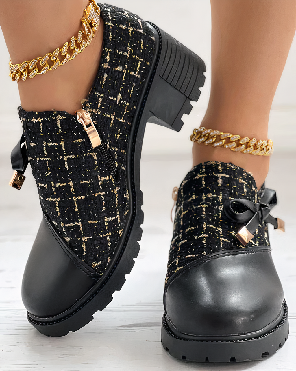 Damepumps med Bred Hæl og Åben Tå Moderne Design 5