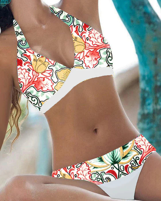 Damernes Bikini Moderne med Blomsterdesign 0