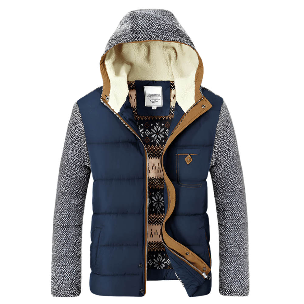 Herre Vinterjakke Elegant Varmt Materiale Slidstærk Design-1