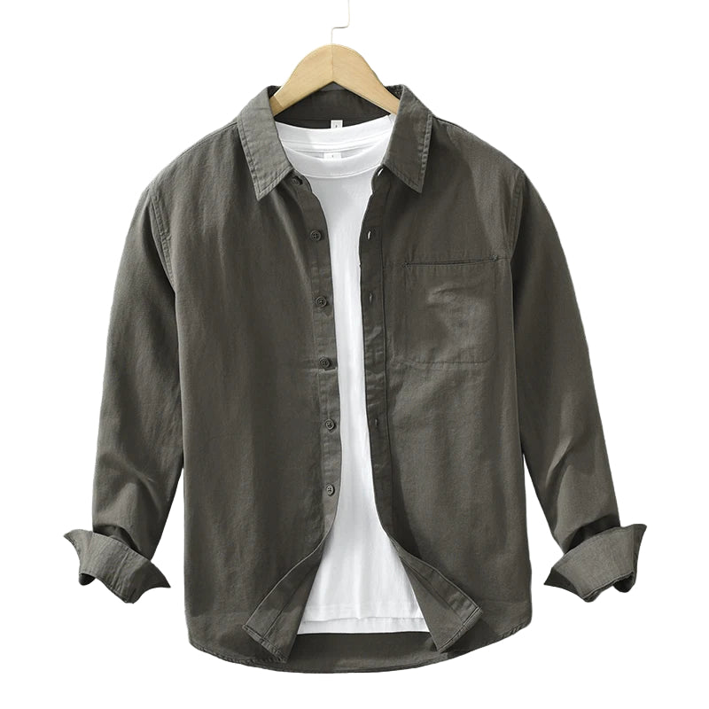 Herre Afslappet Skjorte Stilfuld Blød