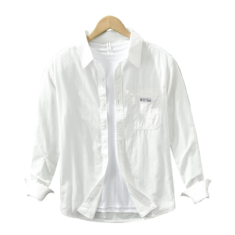 Herre Skjorte Kortærmet Bomuld Tidløs Stil