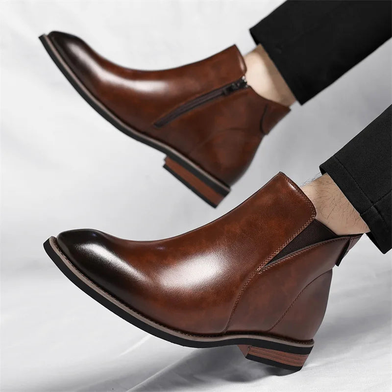 Herre Chelsea Støvler Klassisk Design med Slip-On Konstruktion 4