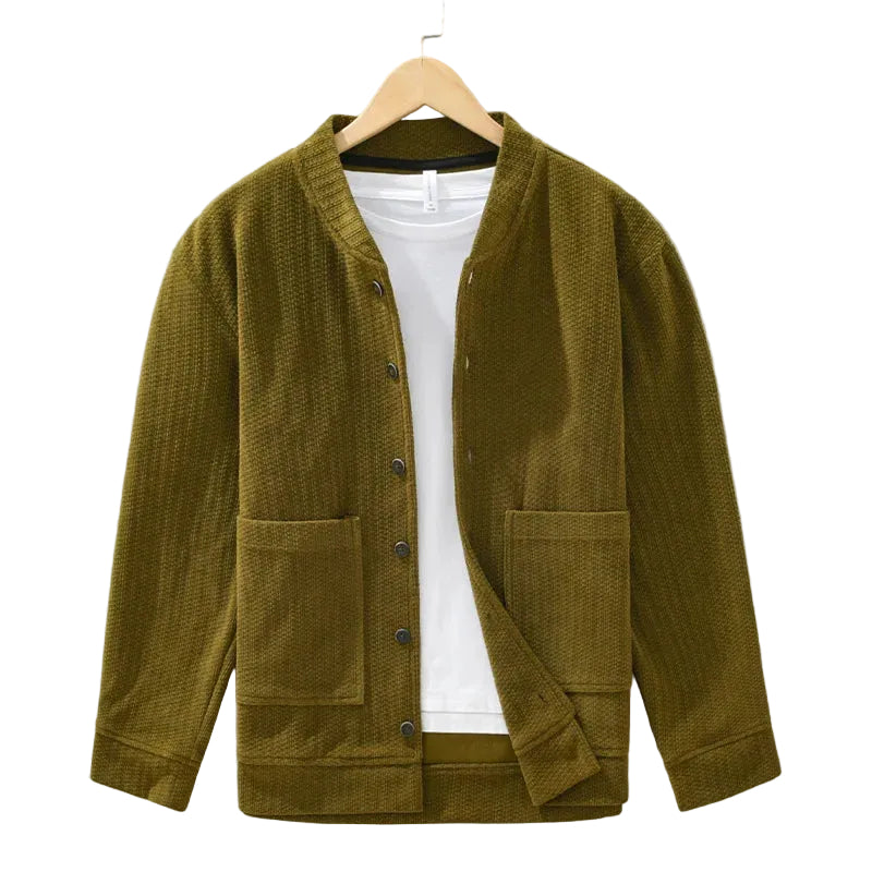 Herre Corduroy Jakke Klassisk Stil 0