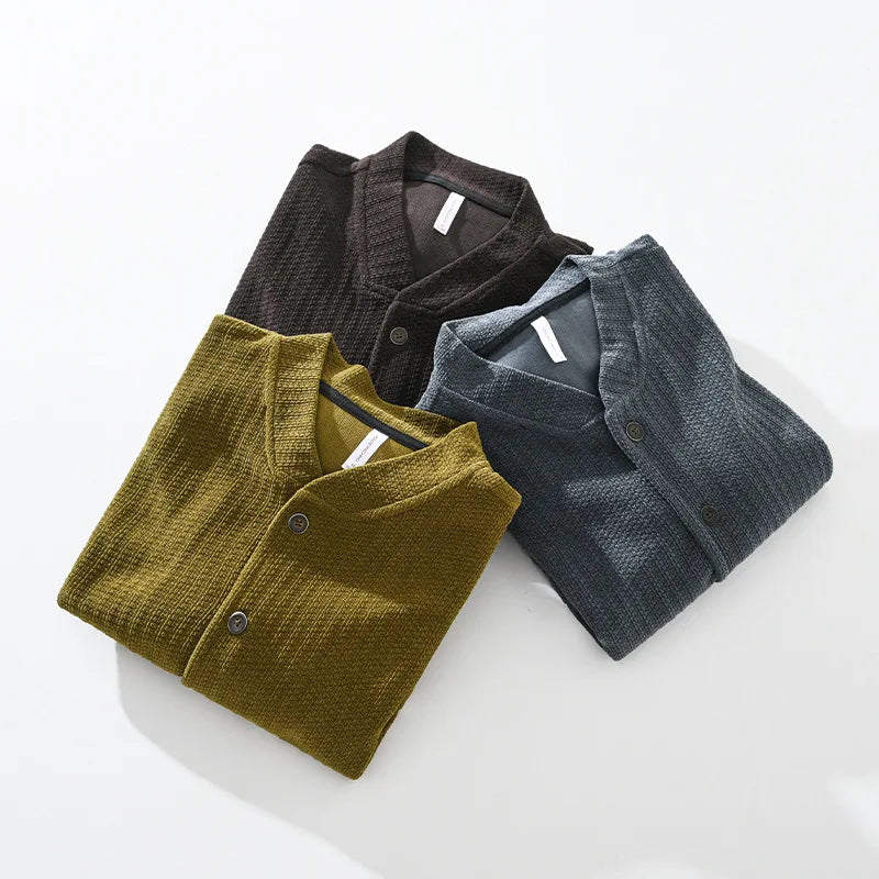 Herre Corduroy Jakke Klassisk Stil 5