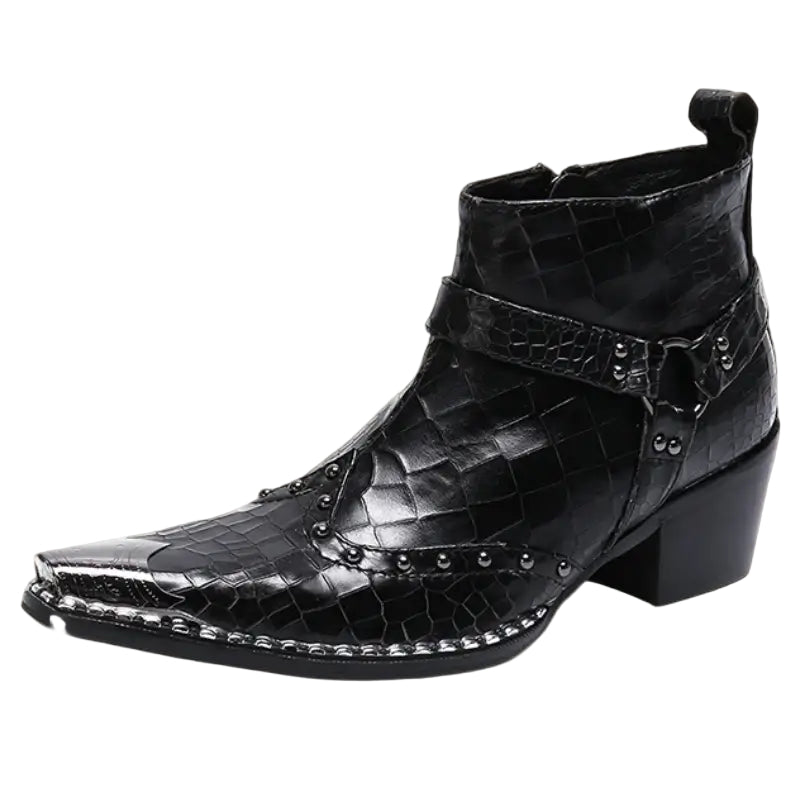 Herre Cowboylaarzen Krokodilleprint Læder 0
