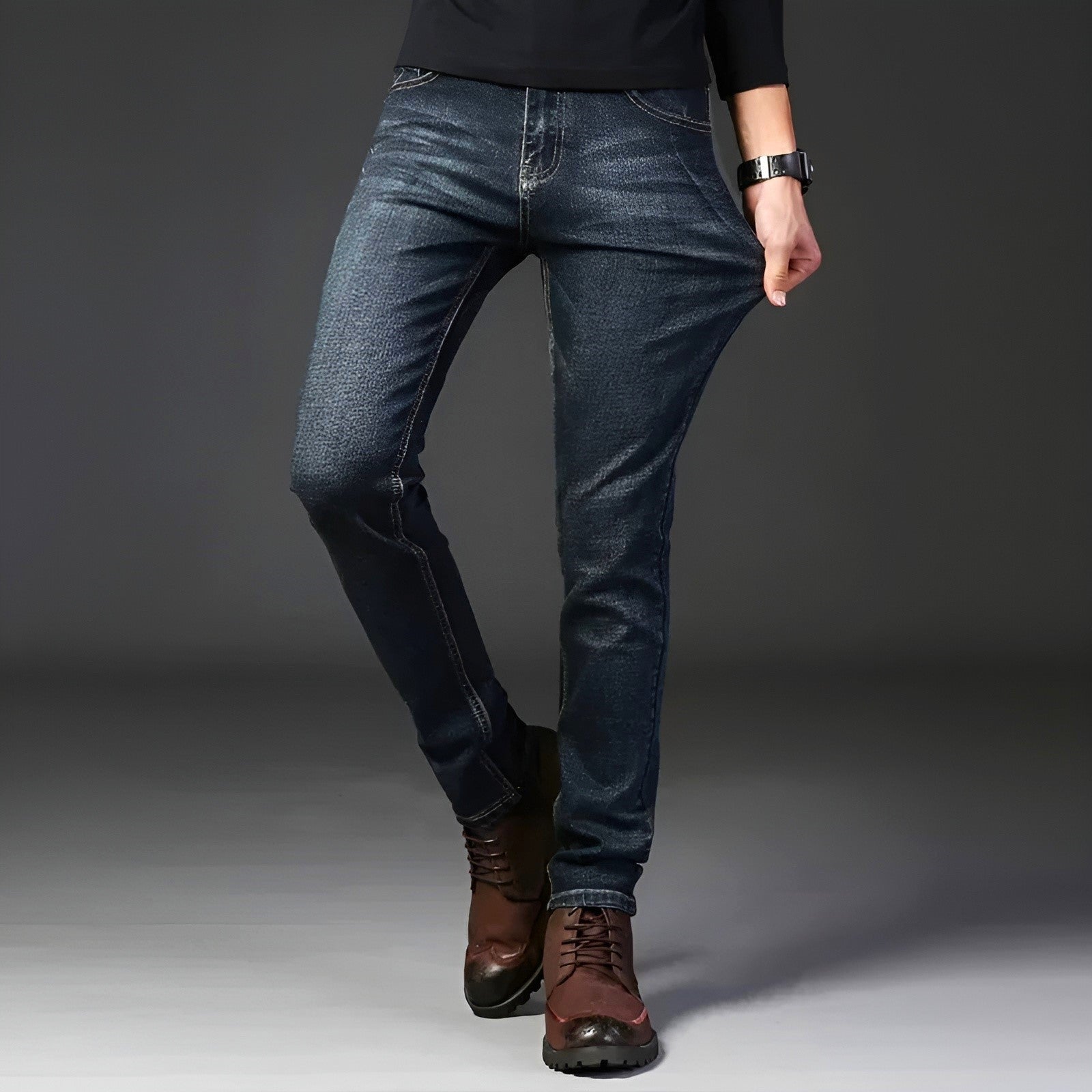 Herre Denim Bukser med 4-vejs Stretch 3