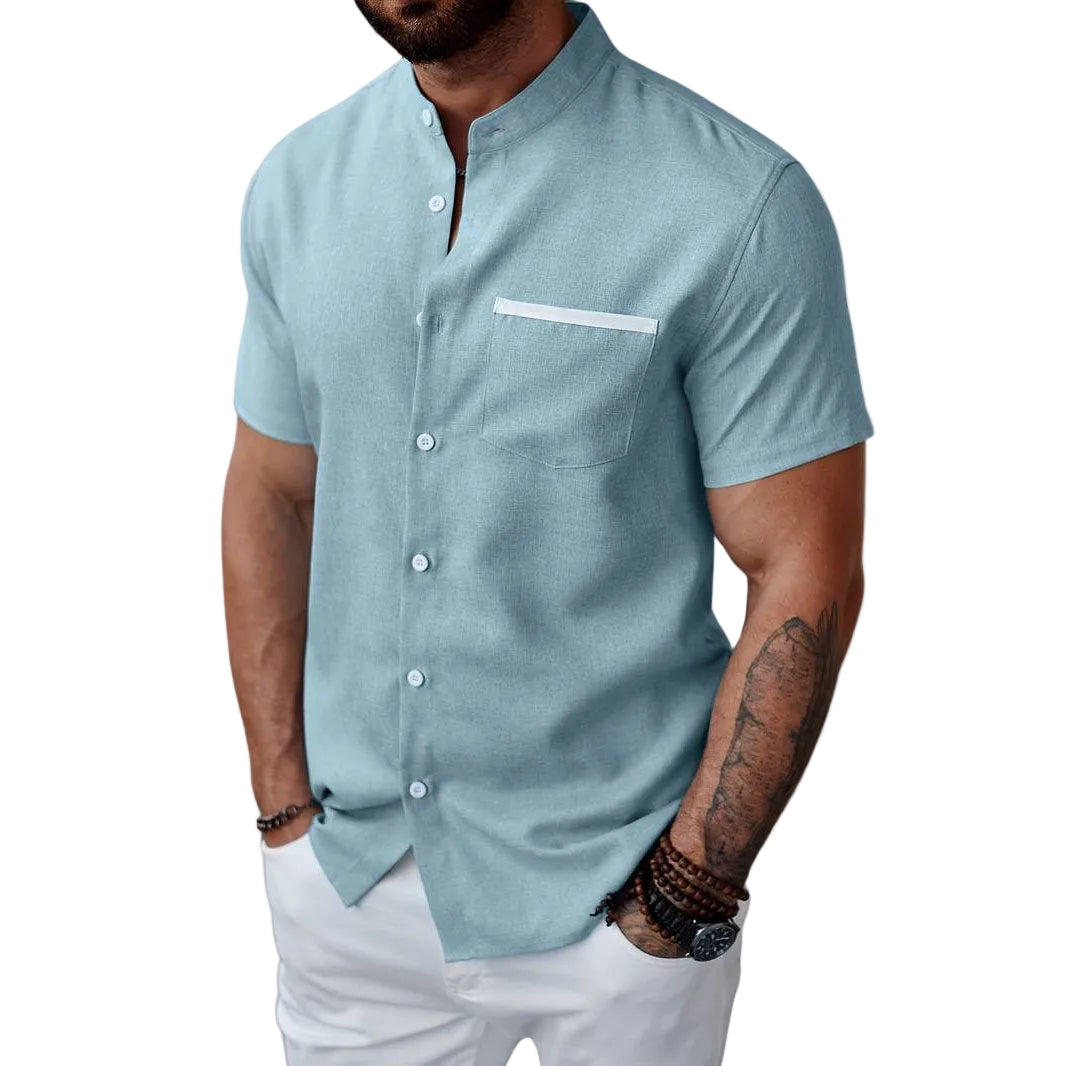 Herre Henley Skjorte til Sommerbrug 0