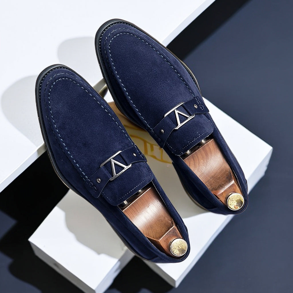 Herre Loafers Suede med Elegant Spænde 2