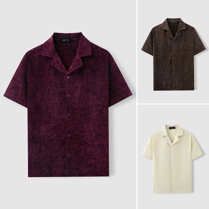 Herre Retro Skjorte med Fløjl Design 6