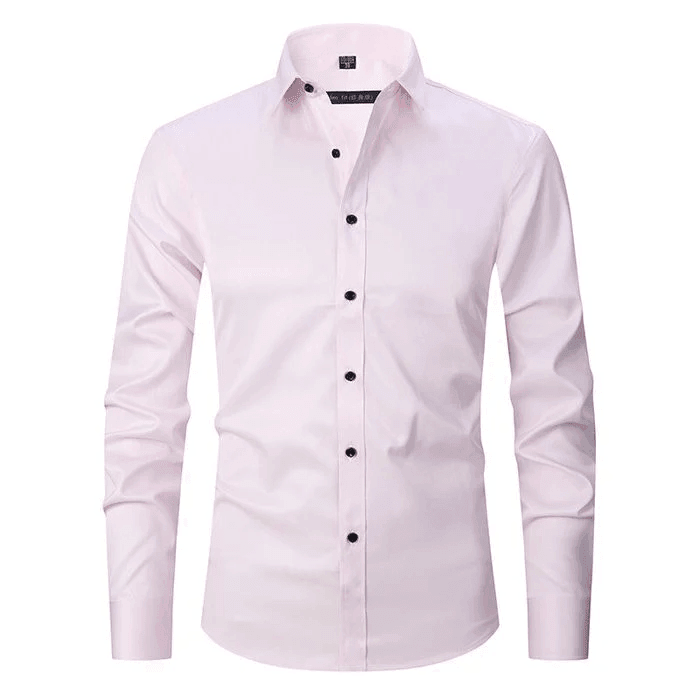 Herre Skjorter Smart Casual Slim Fit Stretchbart Åndbart Stof 12