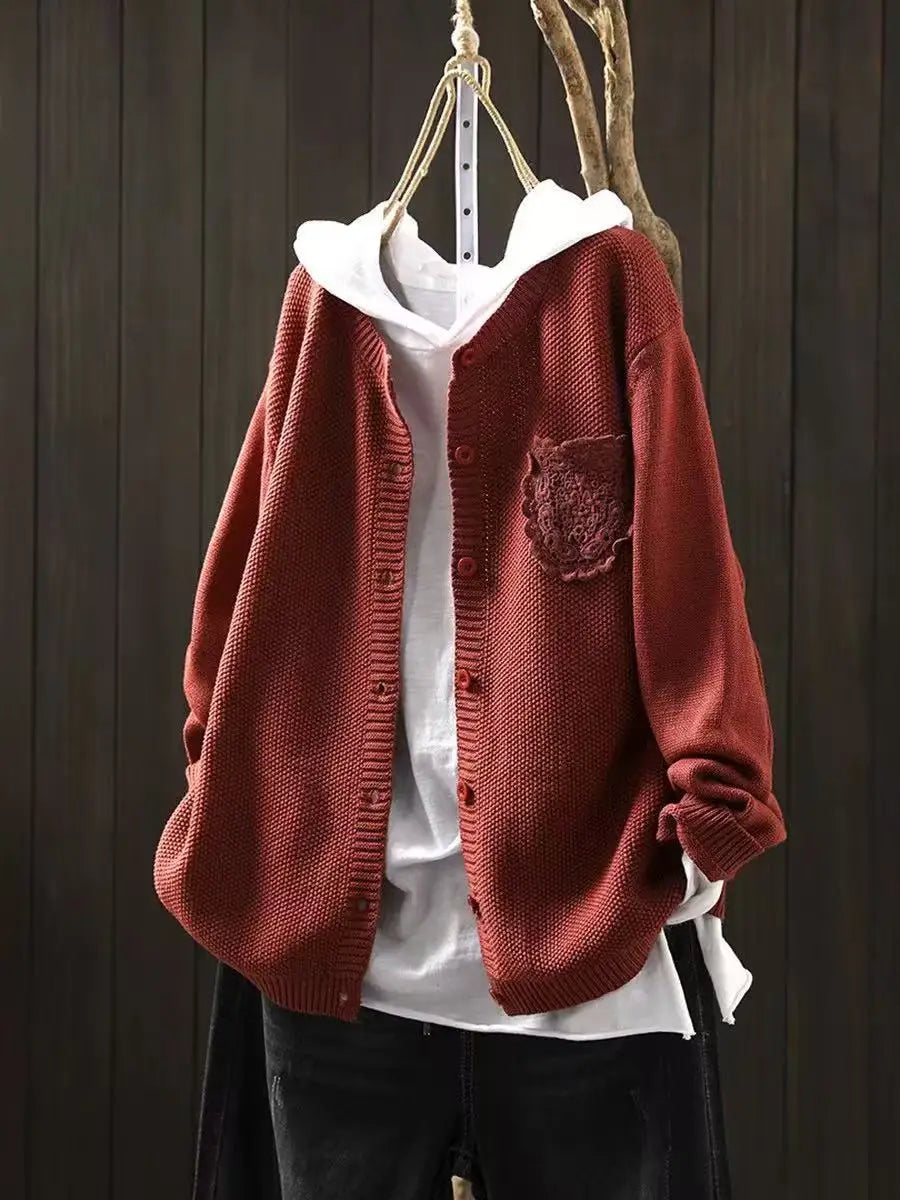 Kvinders Cardigan med Draperet Silhuet 1