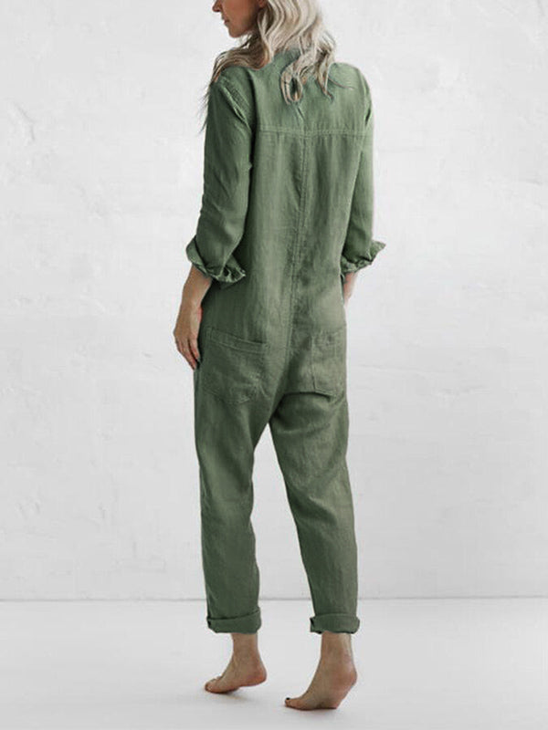 Kvinders Jumpsuit Langærmet Afslappet Stil 1