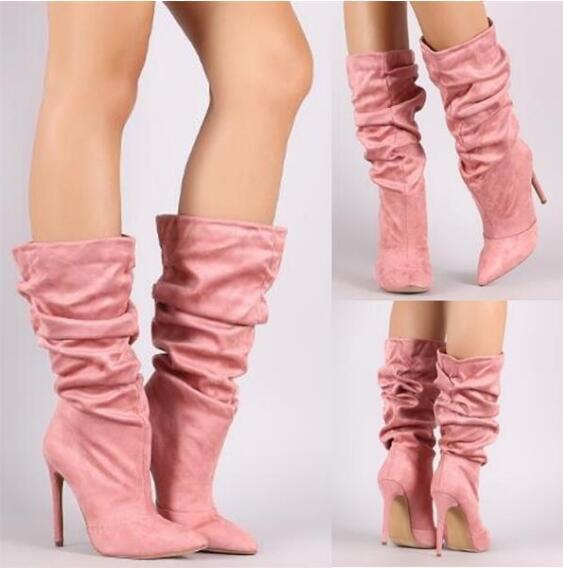 Kvinders Mellem Stilet Støvler Moderne Design 3