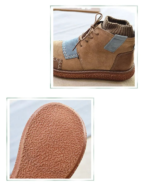 Kvinders Retro Ankelstøvler med Snørebånd 3