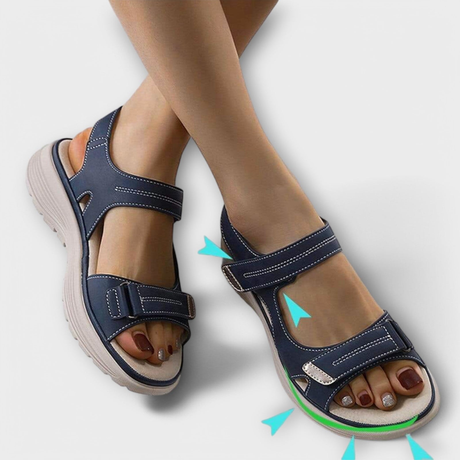 Kvinders Sandaler med Justerbar Støtte 2