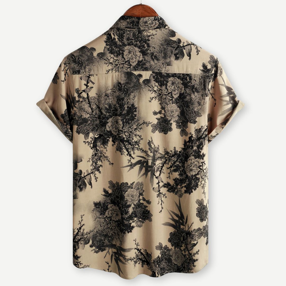 Kvinders T-shirt med Blomsterprint i Letvægtsmateriale 1