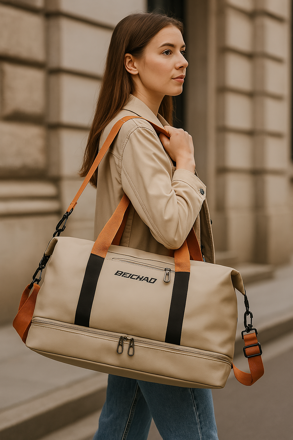 Kvinders Tote Bag Praktisk Design Oxford Stof Med Justerbar Skulderrem 0