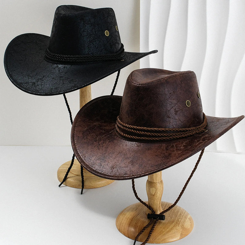 Mænds Cowboyhat med Bred Skygge 1