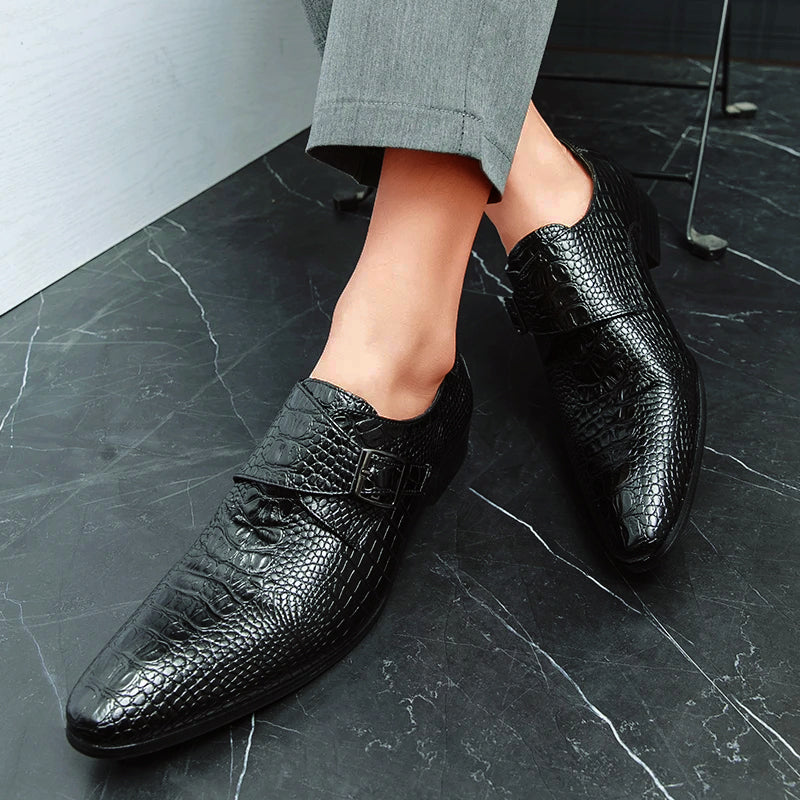 Mænds Formelle Sko Retro Stil Spidse Tæer 4