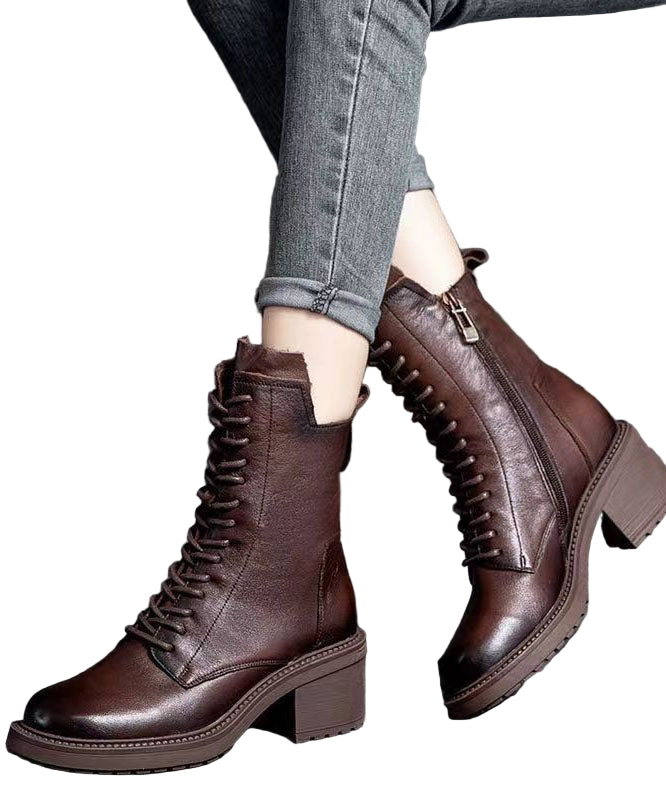 Mænds Motorcykelstøvler med Snørelås 0