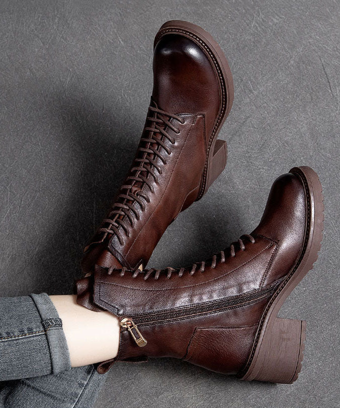 Mænds Motorcykelstøvler med Snørelås 2