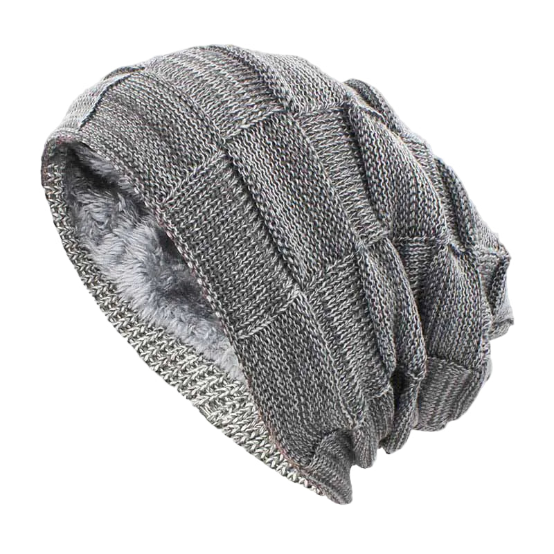 Mænds Slouchy Beanie Ribbet 0