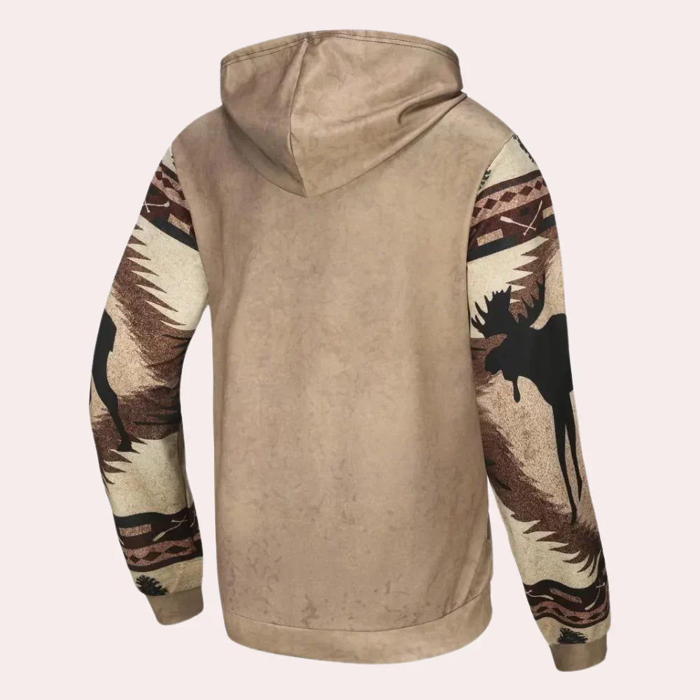 Hoodies Mænd Casual Blød 100% Bomuld Hættetrøje-2