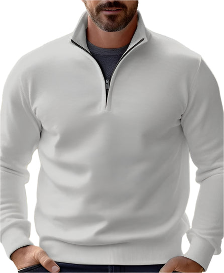 Variant image for Herre Trøje Med Kvarte Zipper 100% Bomuld Komfortabel Design-1