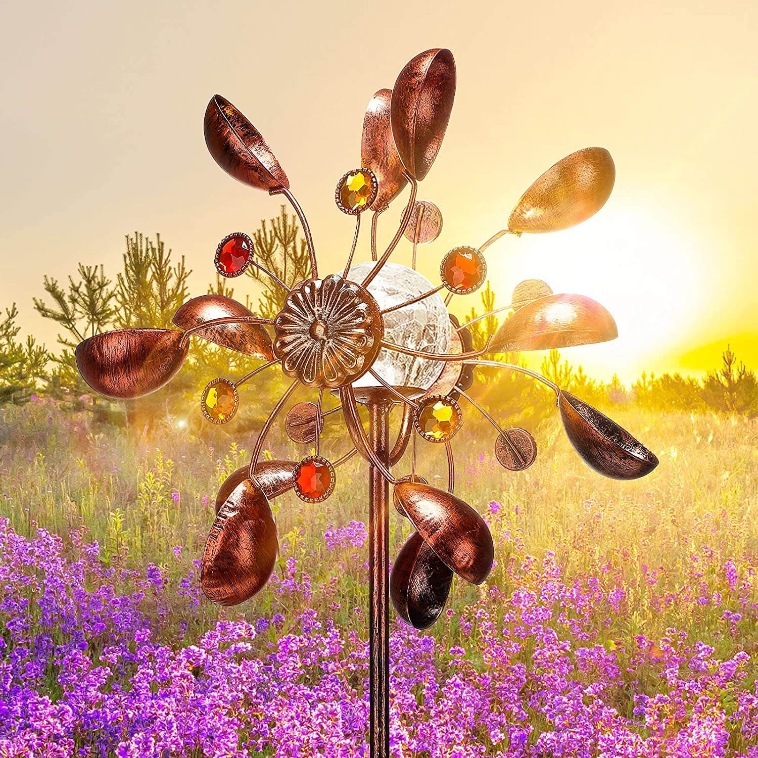 Solcelledrevet Glaskuglevindmølle