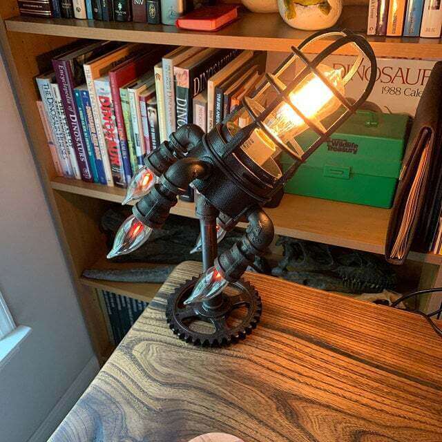 Steampunk Raket Lampe