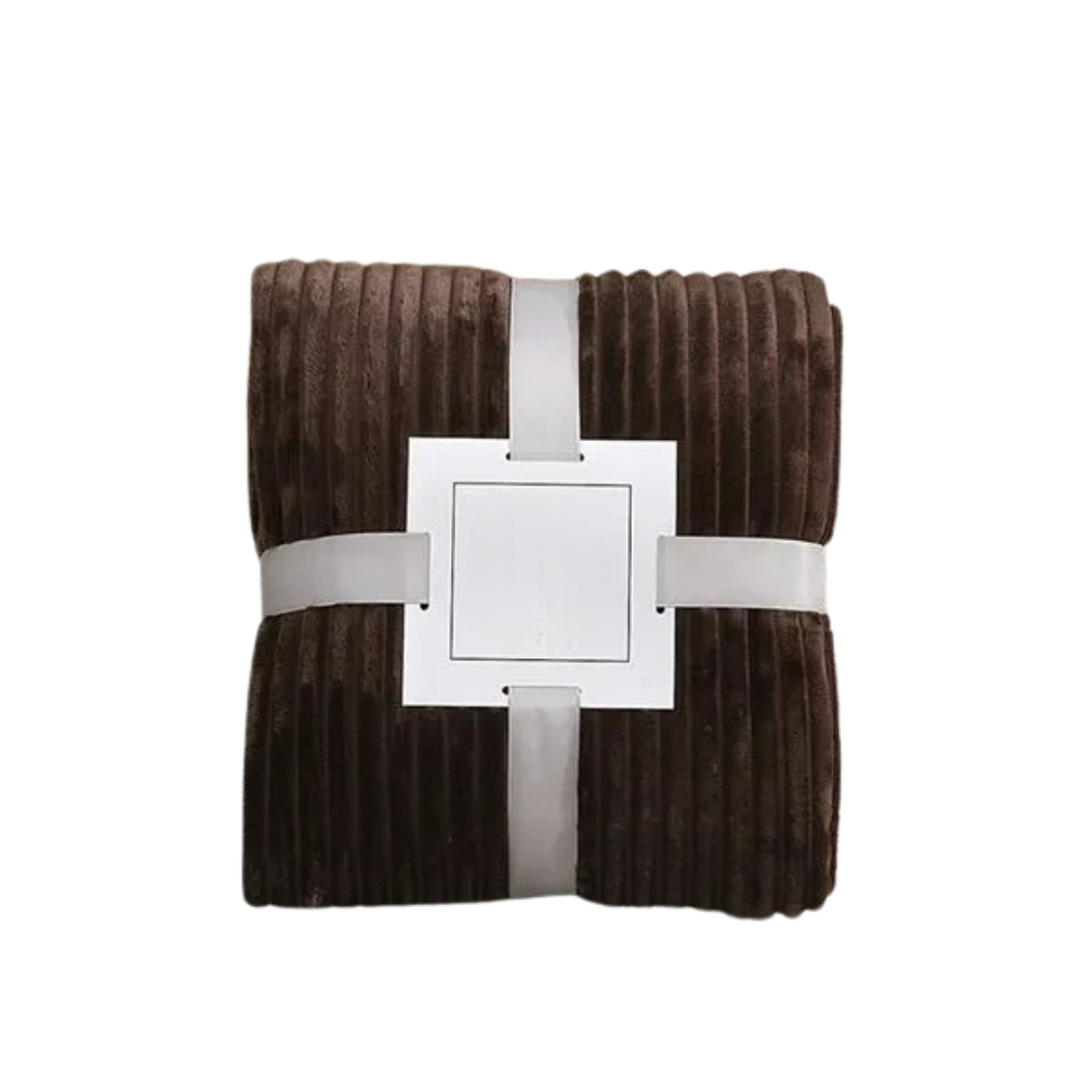 Stribet flannel-tæppe