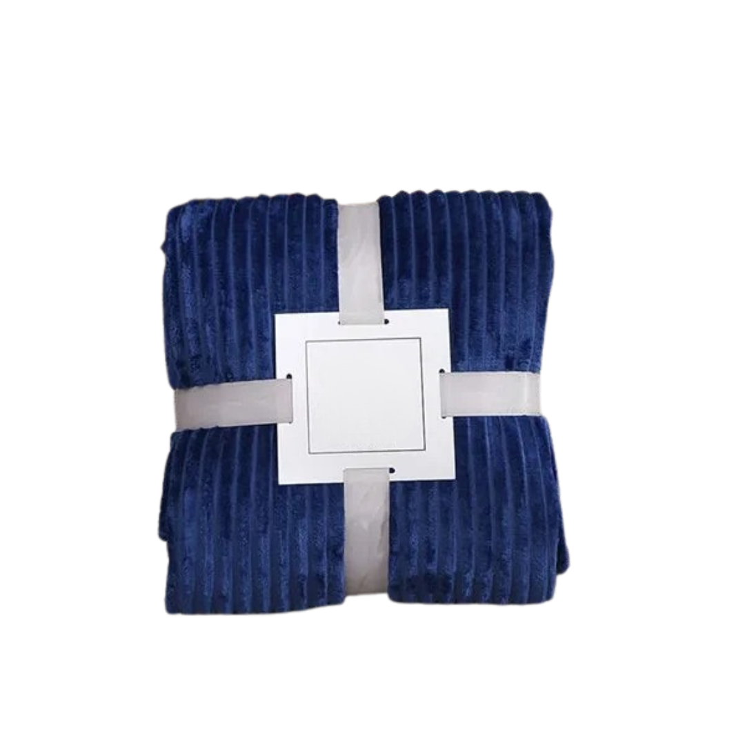 Stribet flannel-tæppe