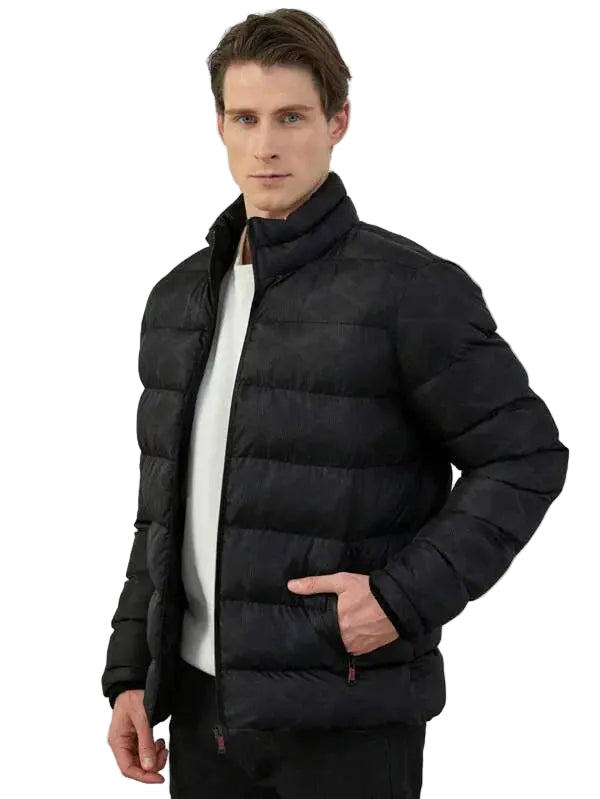 Vinterjakke Herre Foret Klassisk Stil med Praktiske Lommer 0