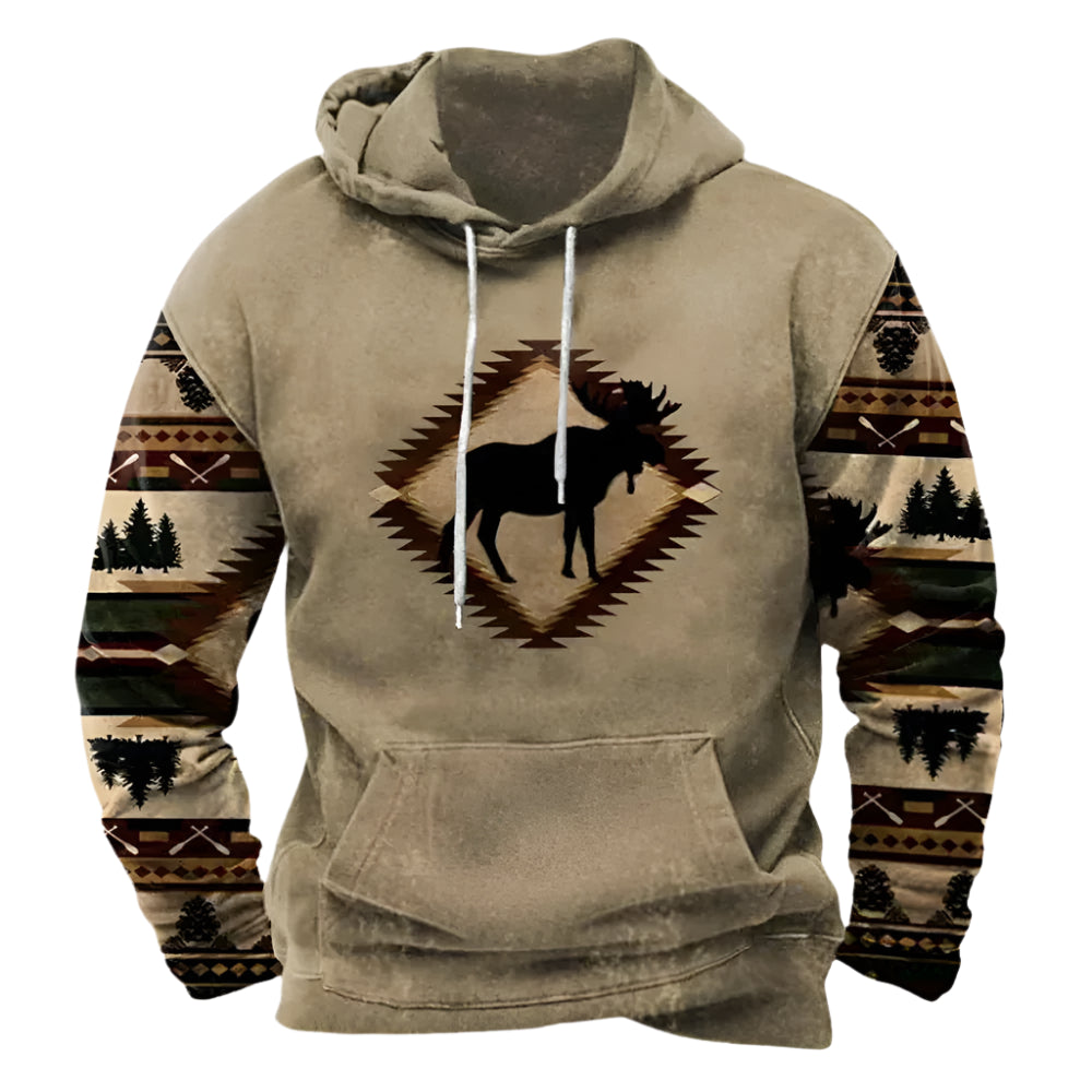 Hoodies Mænd Casual Blød 100% Bomuld Hættetrøje-1